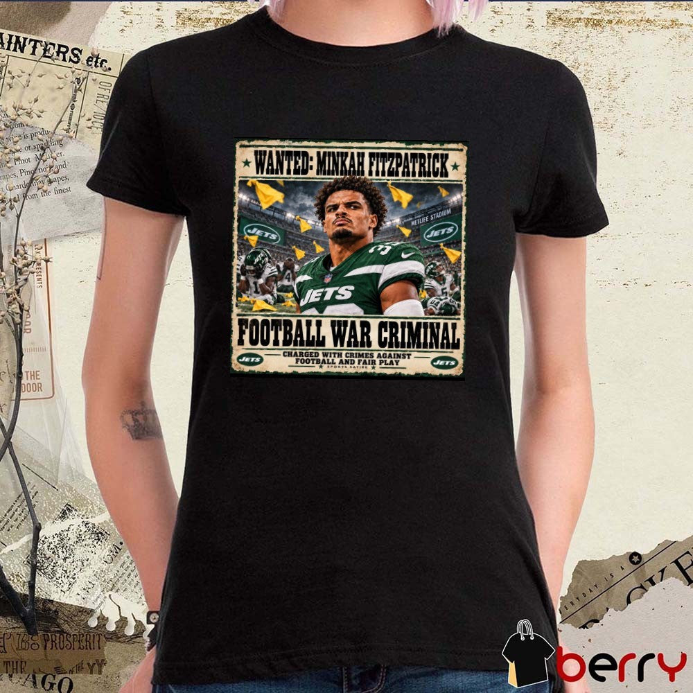 Wanted Minkah Fitzpatrick Football War Criminal Charged With Crimes Against Football And Fair Play Shirt