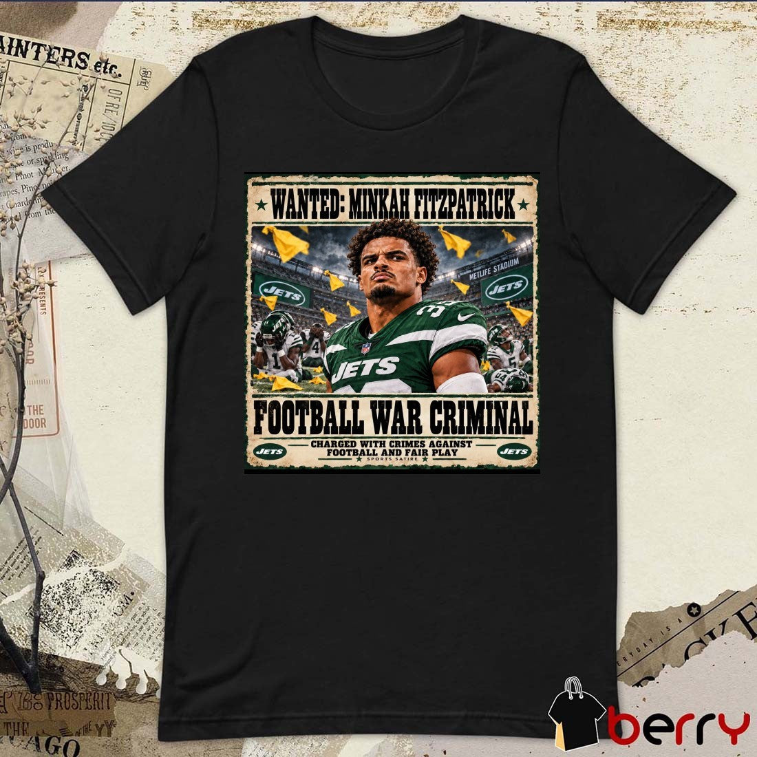 Wanted Minkah Fitzpatrick Football War Criminal Charged With Crimes Against Football And Fair Play Shirt