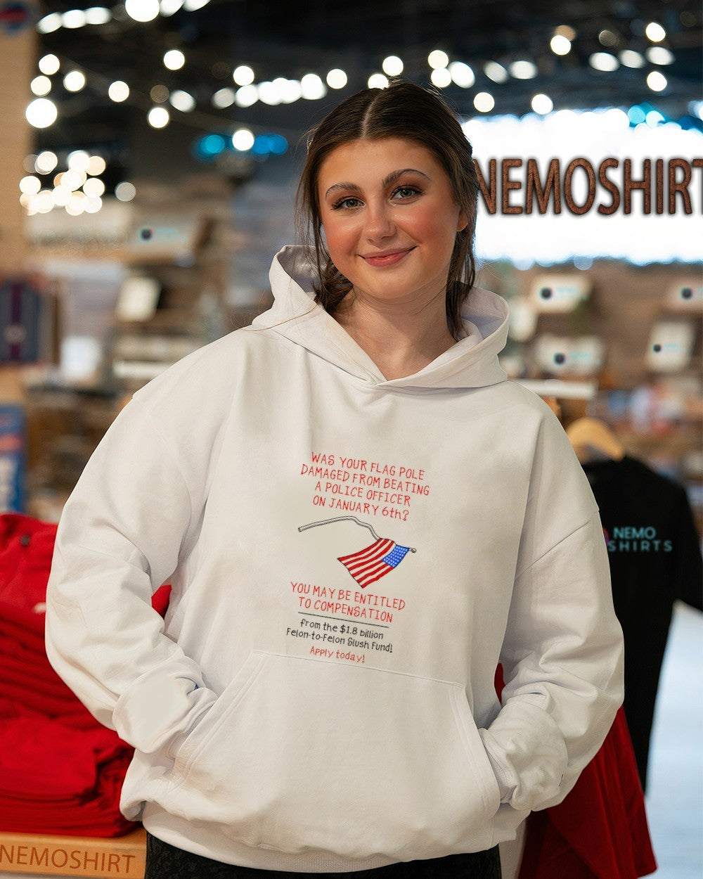 Was your flag pole damaged from beating a police officer on January 6th shirt