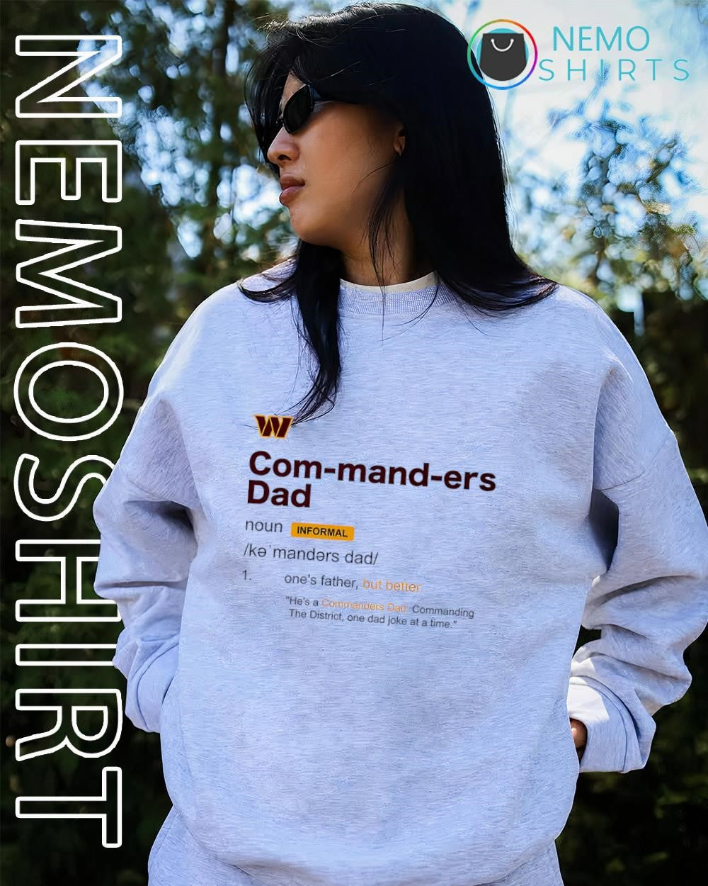Washington Commanders Dad definition noun shirt