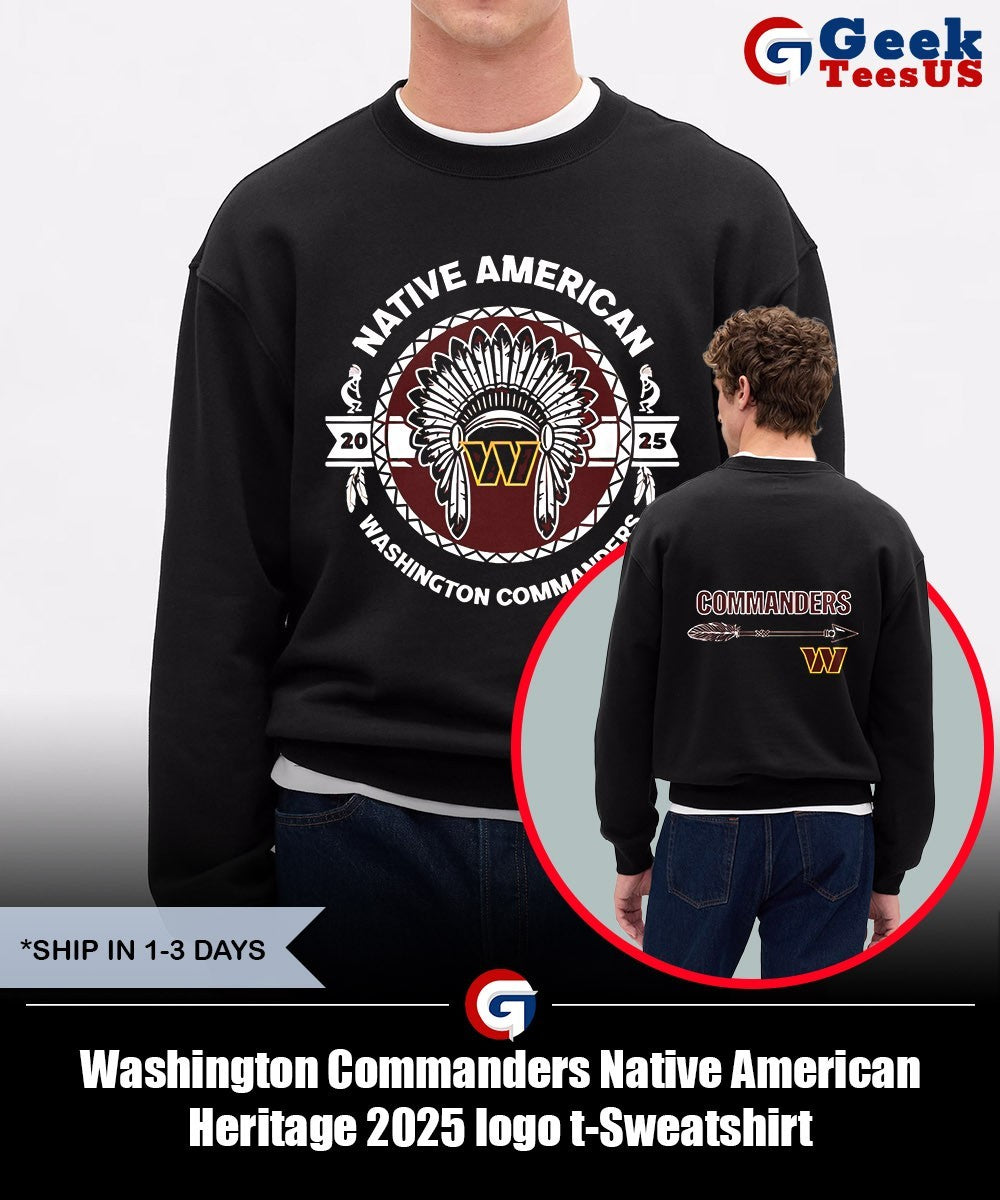 Washington Commanders Native American Heritage 2025 logo t-shirt