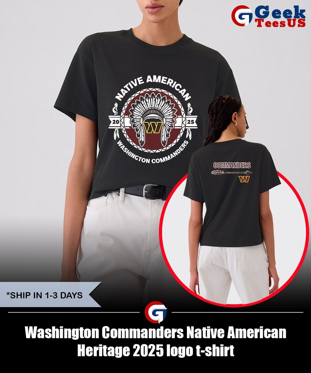 Washington Commanders Native American Heritage 2025 logo t-shirt