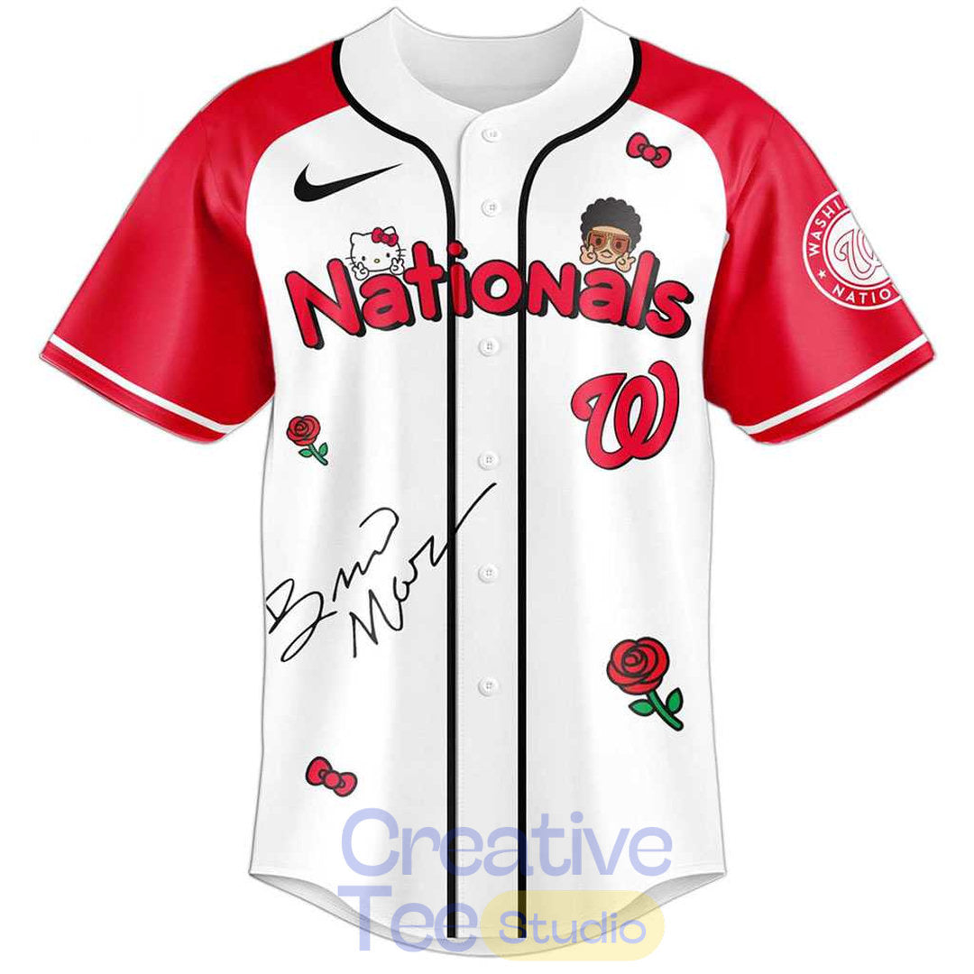 Washington Nationals x Bruno Mars Hello Kitty 2026 Baseball Jersey