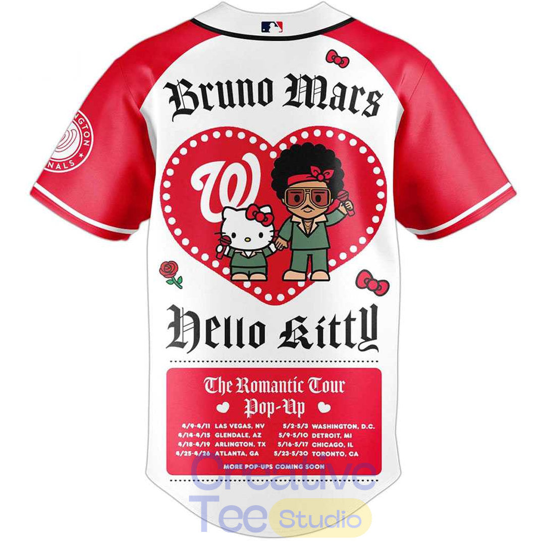 Washington Nationals x Bruno Mars Hello Kitty 2026 Baseball Jersey