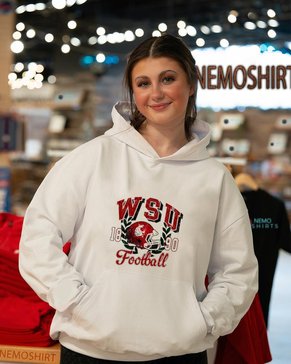 Washington State Cougars WSU 1890 helmet football graphic shirt