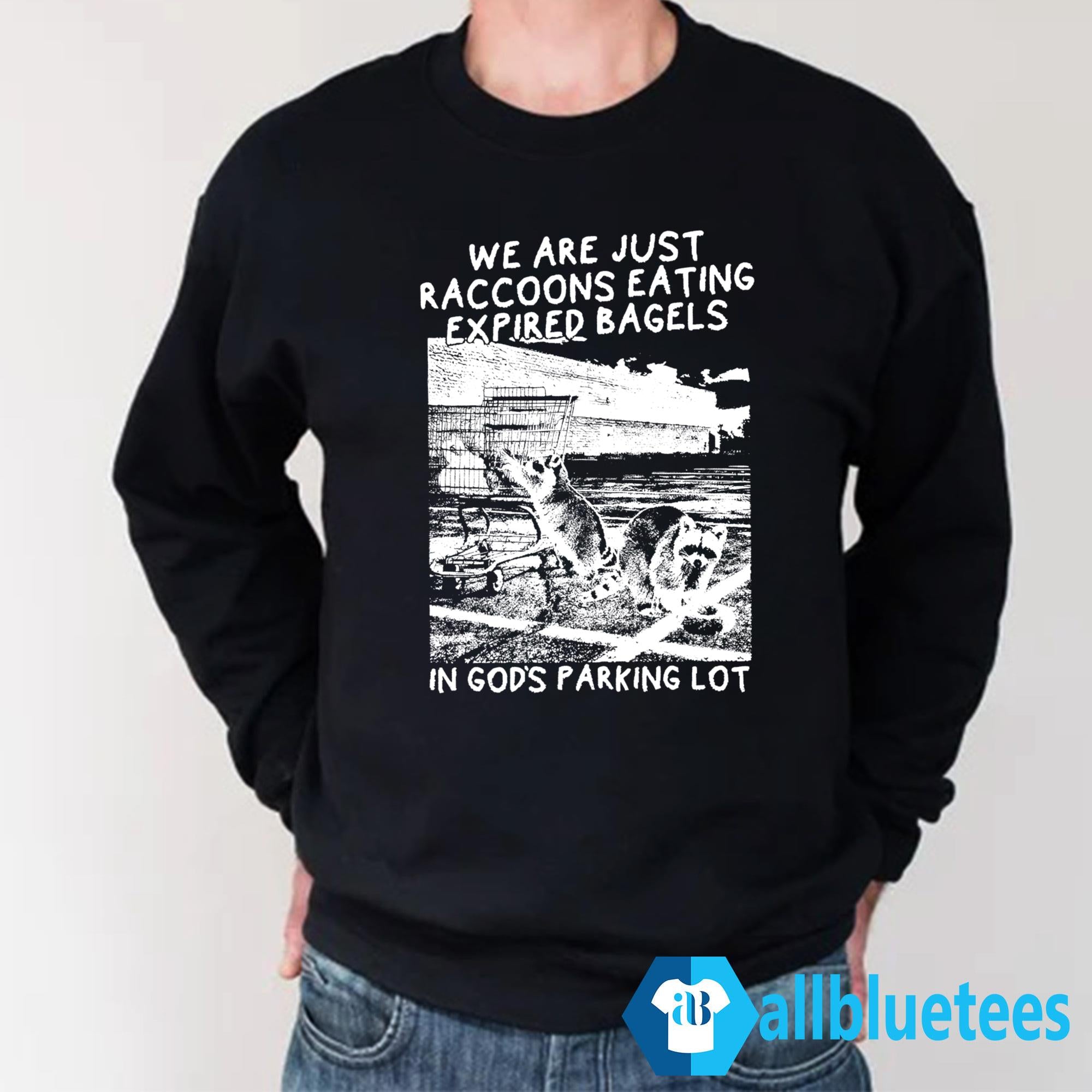 We Are Just Raccoons Eating Expired Bagels In God’s Parking Lot Shirt