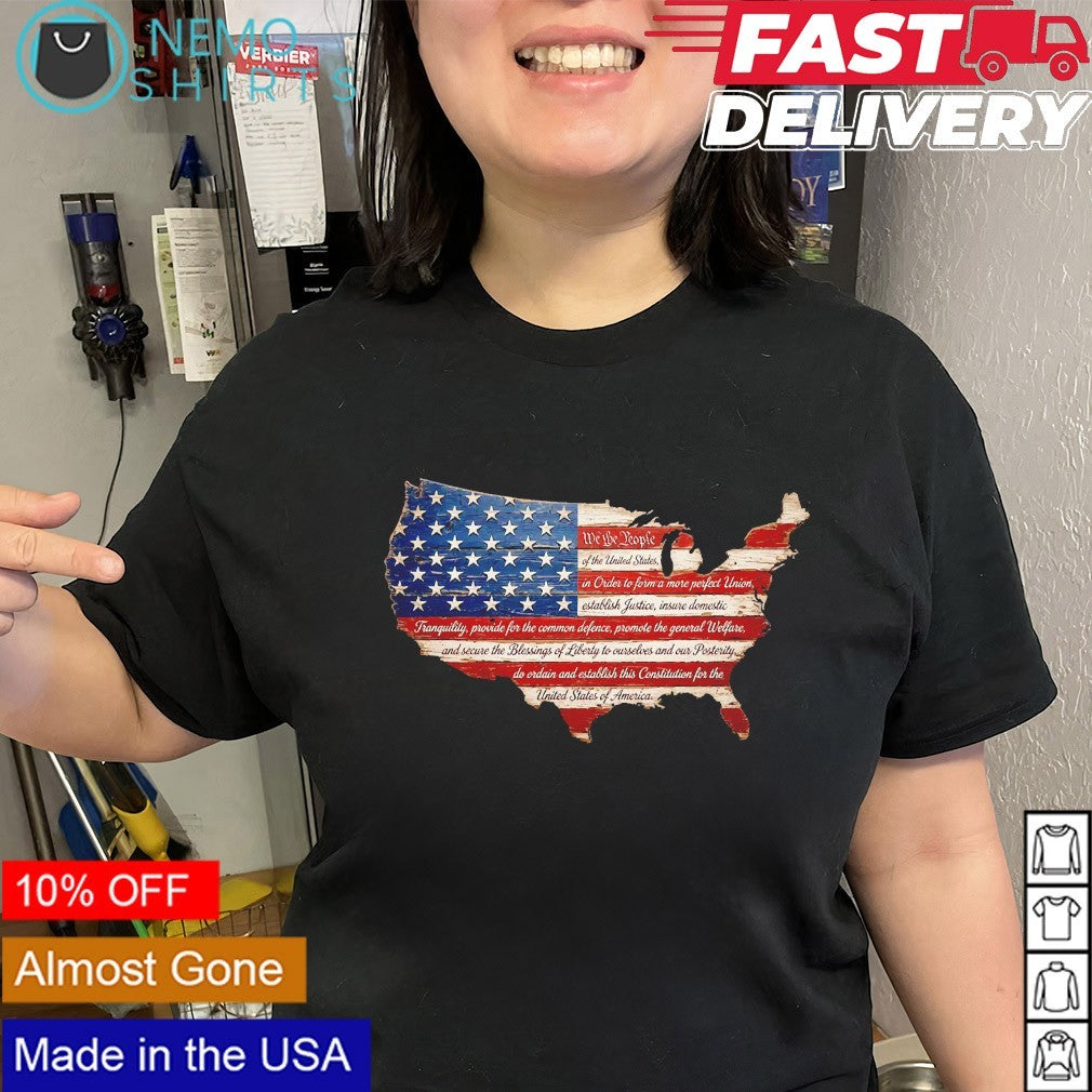 We the People Wooden Flag of the United States shirt