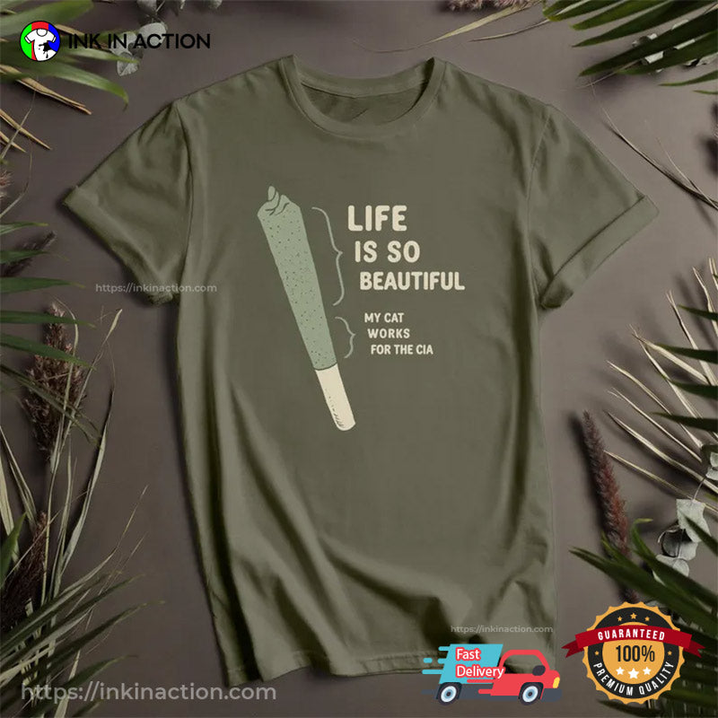 Weed Pot High Funny Cannabis Smoker Shirt