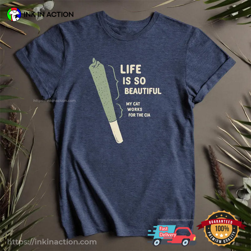 Weed Pot High Funny Cannabis Smoker Shirt