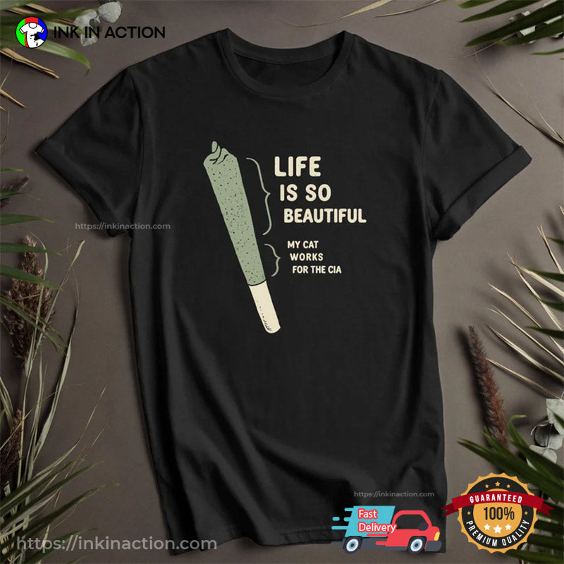 Weed Pot High Funny Cannabis Smoker Shirt