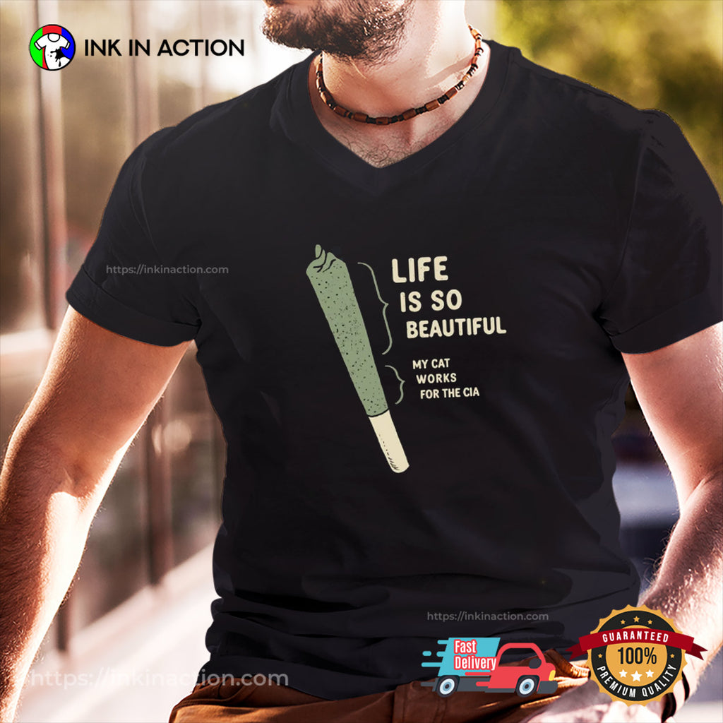 Weed Pot High Funny Cannabis Smoker Shirt