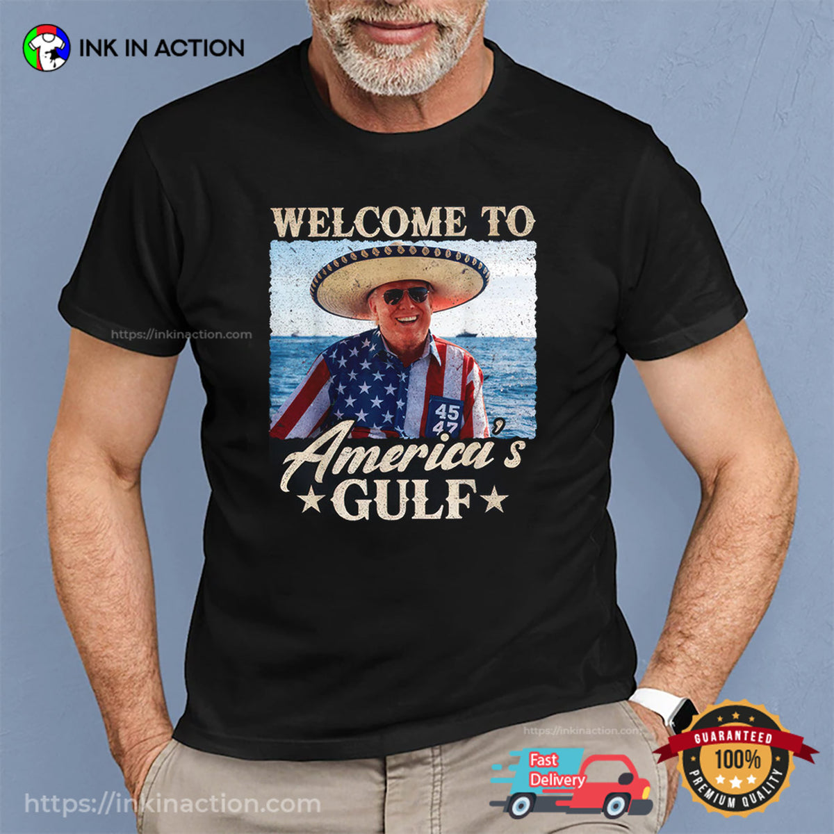 Welcome To America’s Gulf Funny Trump Is On Vacation Tee