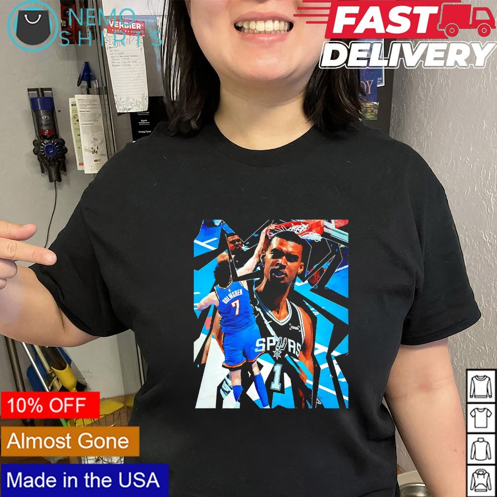 Wembanyama San Antonio Spurs player recent showdown shirt