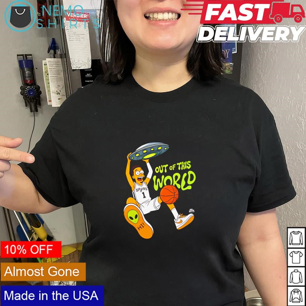 Wemby Alien out of this world cartoon shirt