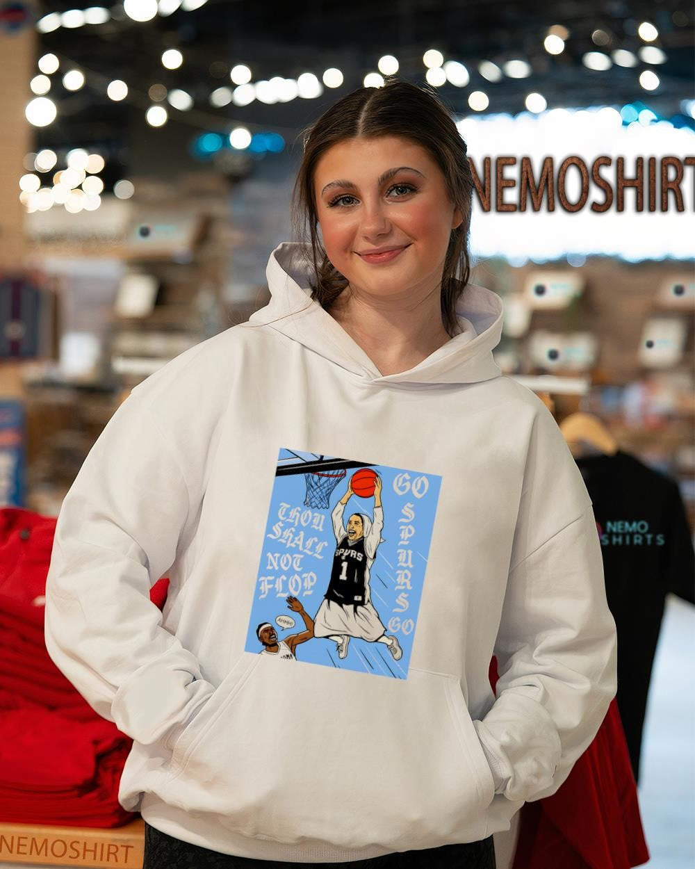 Wemby nun thou shall not flop go Spurs go shirt