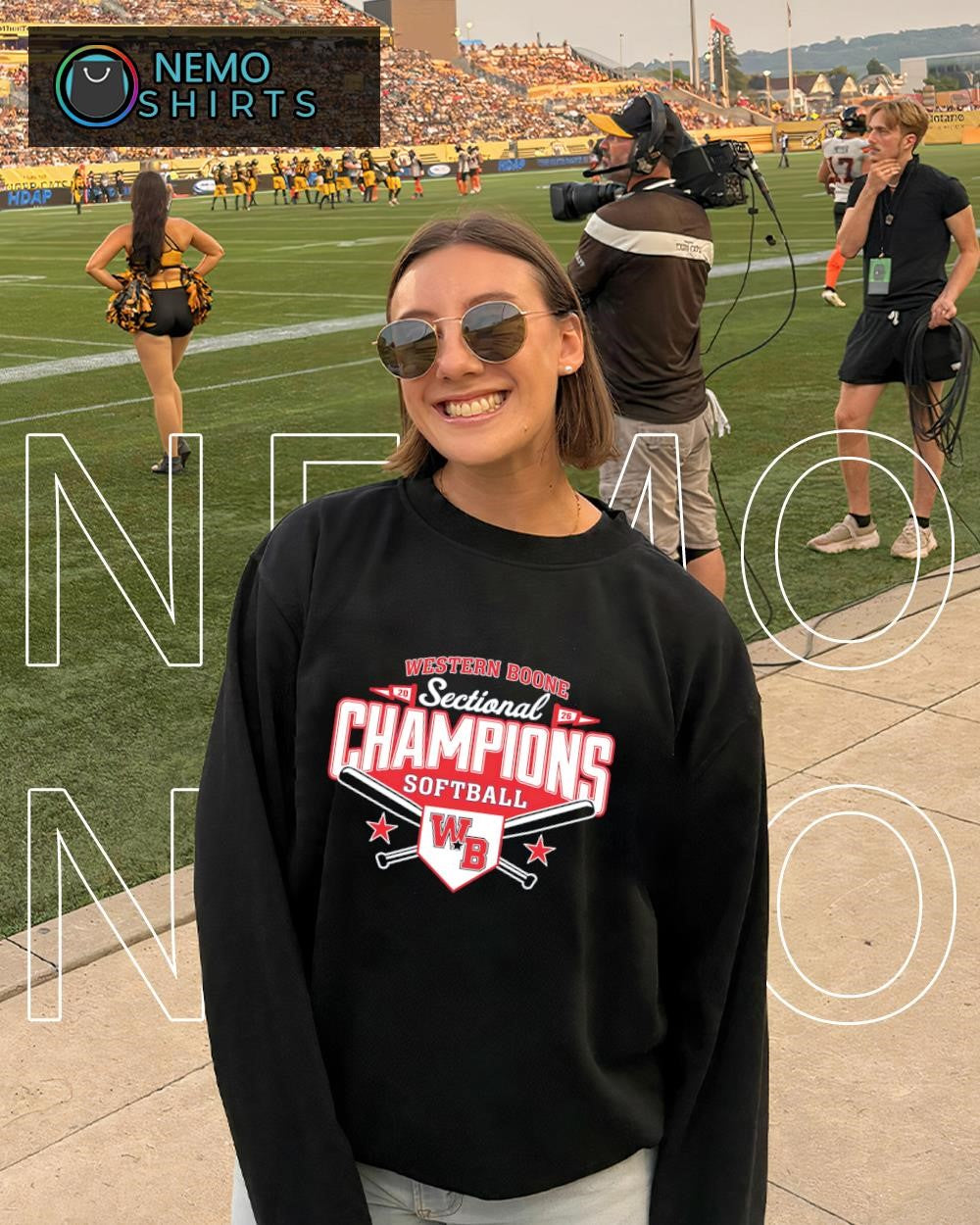 Western Boone 2026 Sectional Champions softball logo shirt