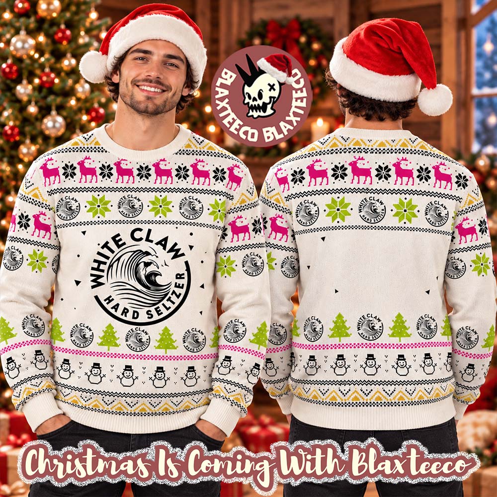 White Claw Christmas Beer Santa Hat Xmas Gift 2026 Ugly Sweater