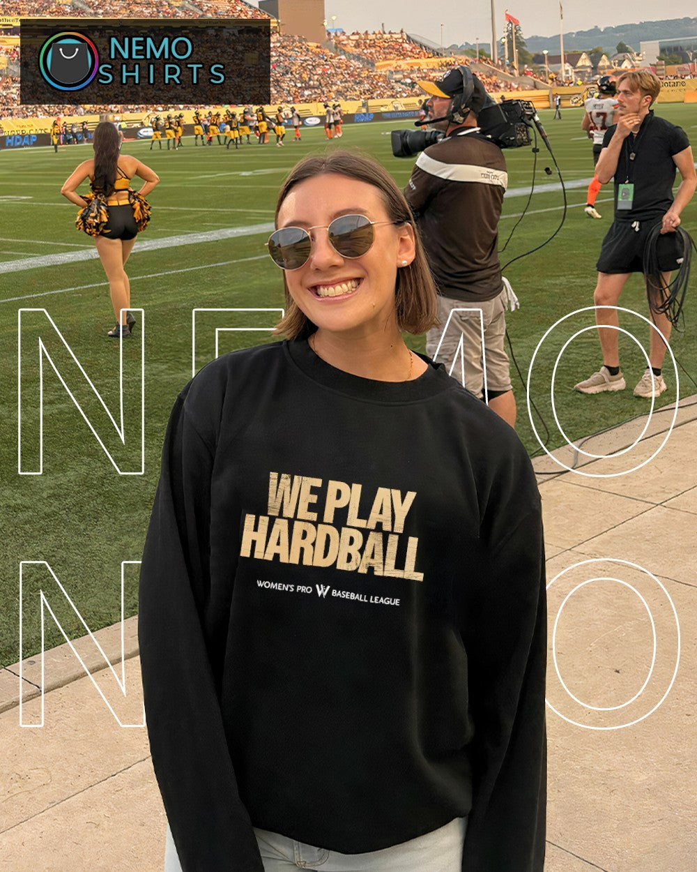 Women’s Pro Baseball League we play hardball shirt