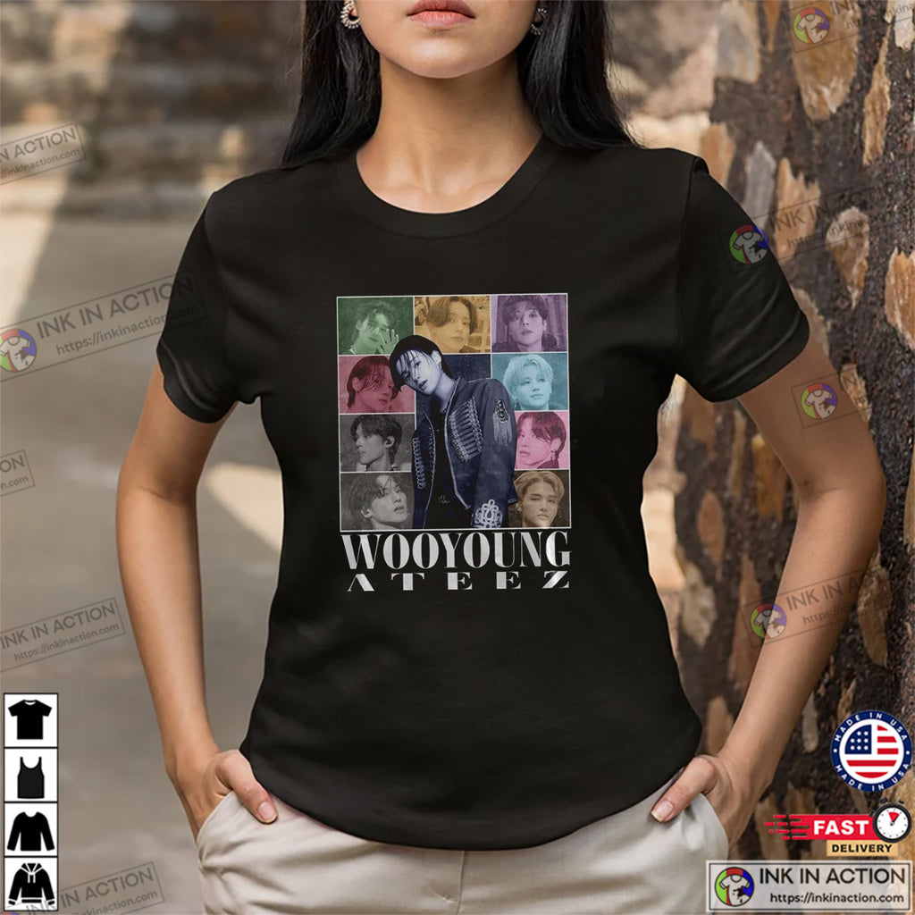 Wooyoung ATEEZ Kpop 90s Style Graphic Tee