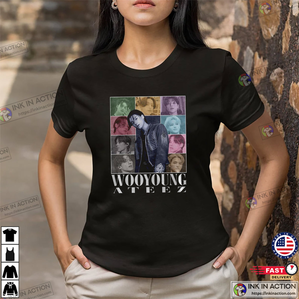 Wooyoung ATEEZ Kpop 90s Style Graphic Tee