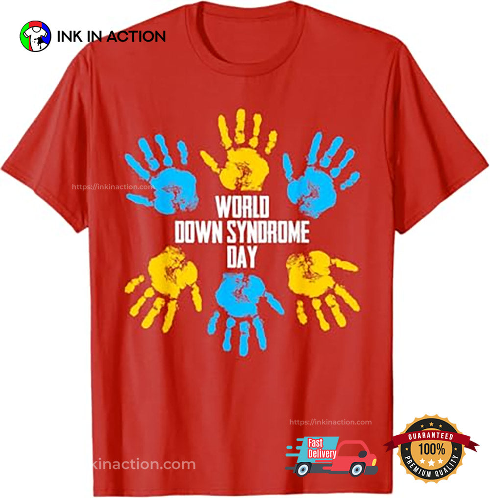 World Down Syndrome Day Hand Print Sped T-shirt