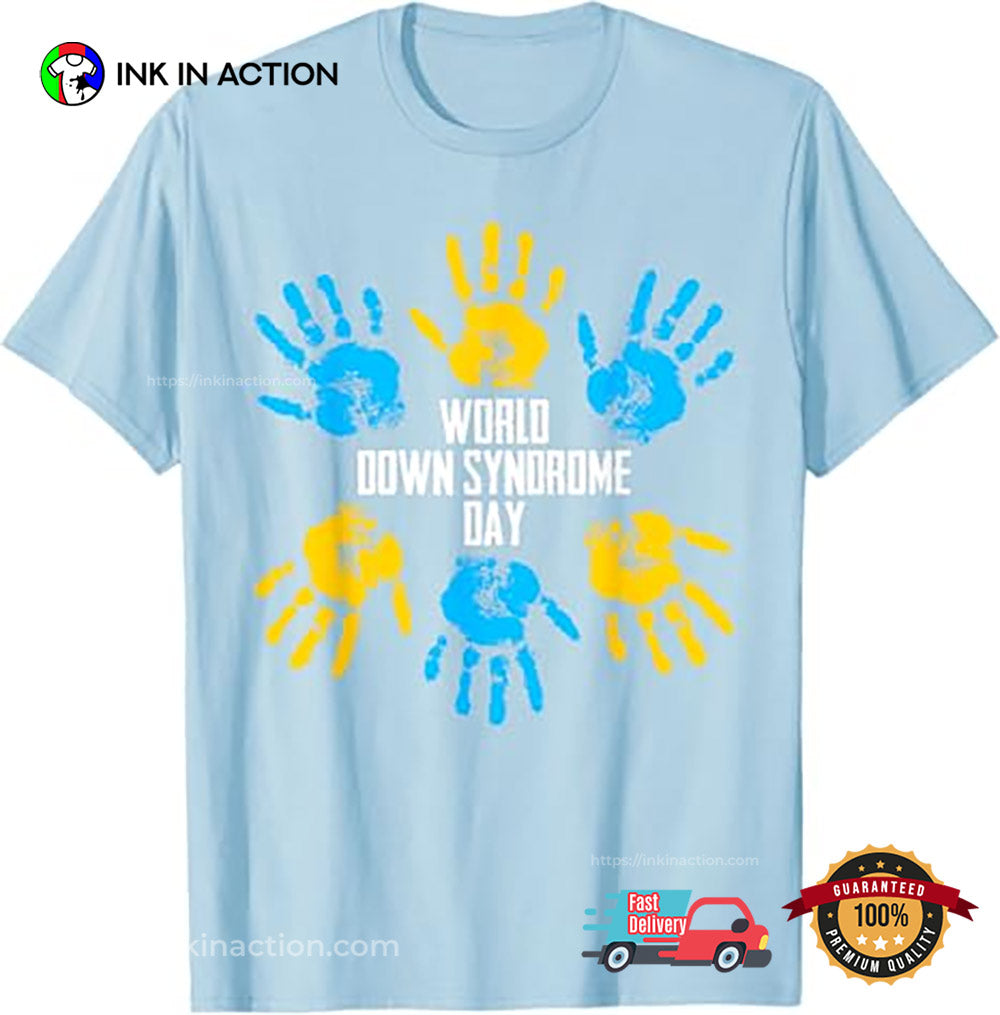 World Down Syndrome Day Hand Print Sped T-shirt