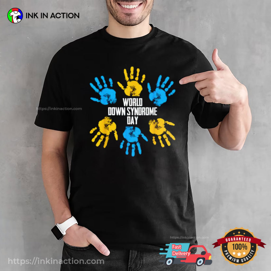 World Down Syndrome Day Hand Print Sped T-shirt