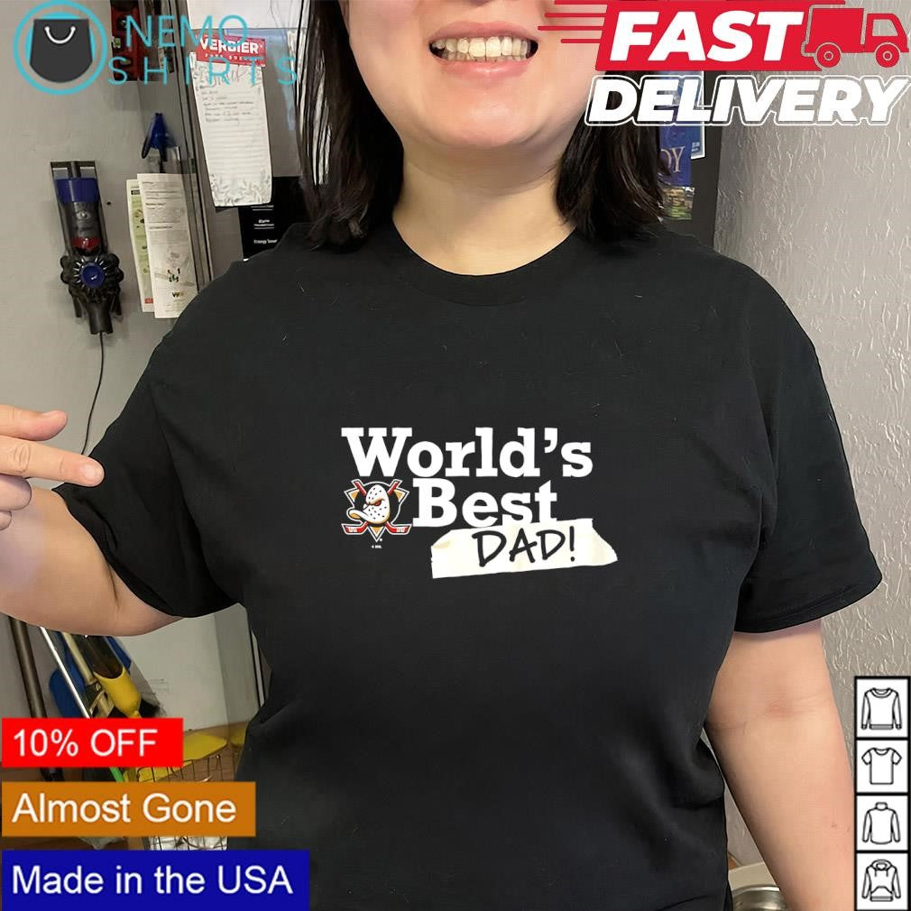 World’s Best Dad with Anaheim Ducks logo shirt