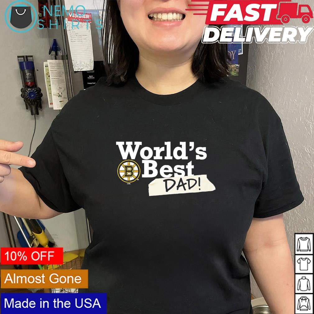 World’s Best Dad with Boston Bruins logo shirt