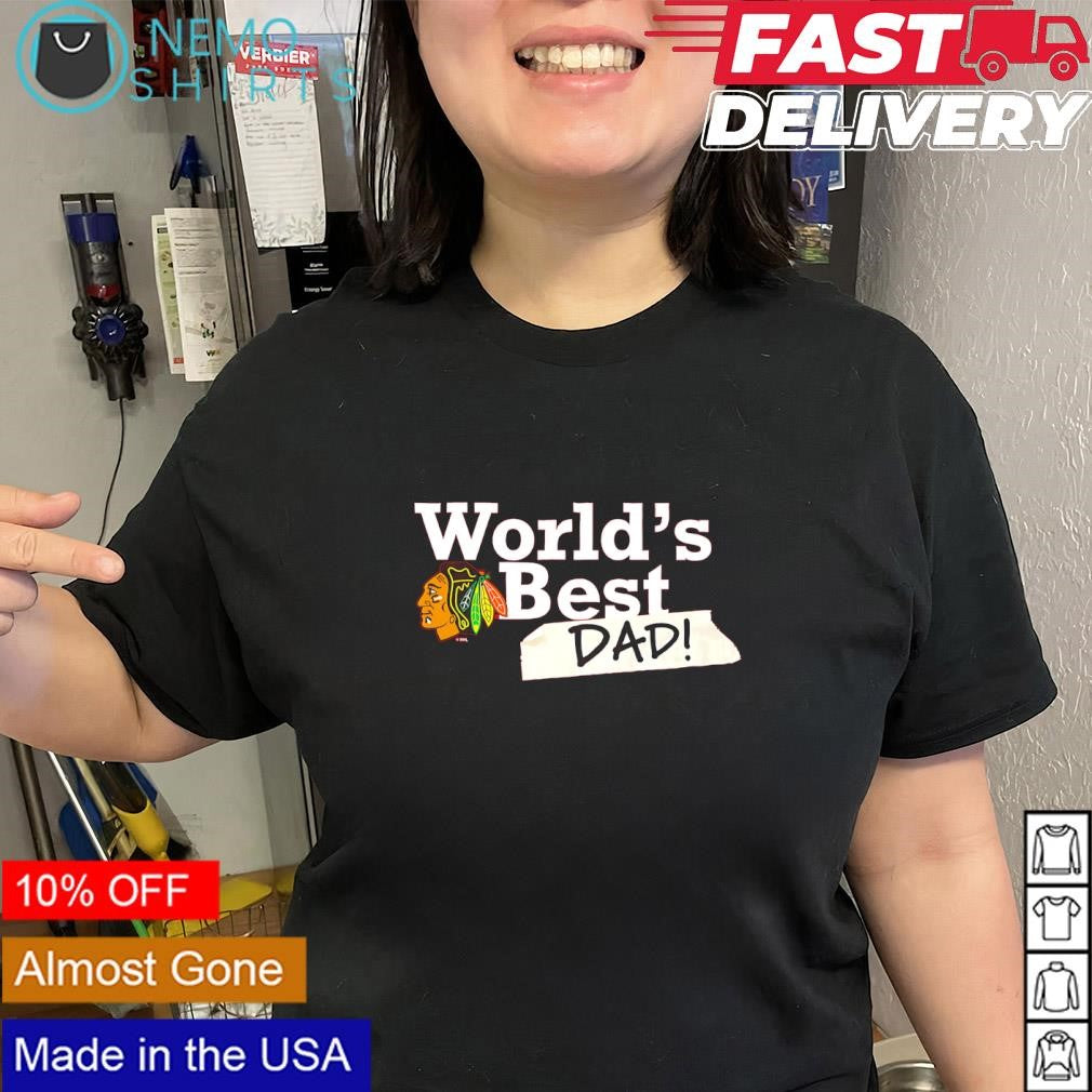 World’s Best Dad with Chicago Blackhawks logo shirt