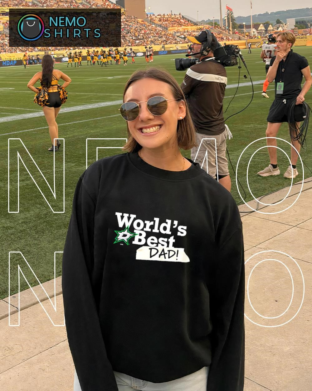 World’s Best Dad with Dallas Stars logo shirt