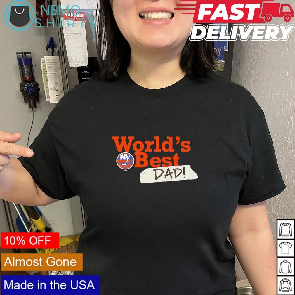 World’s Best Dad with New York Islanders logo shirt