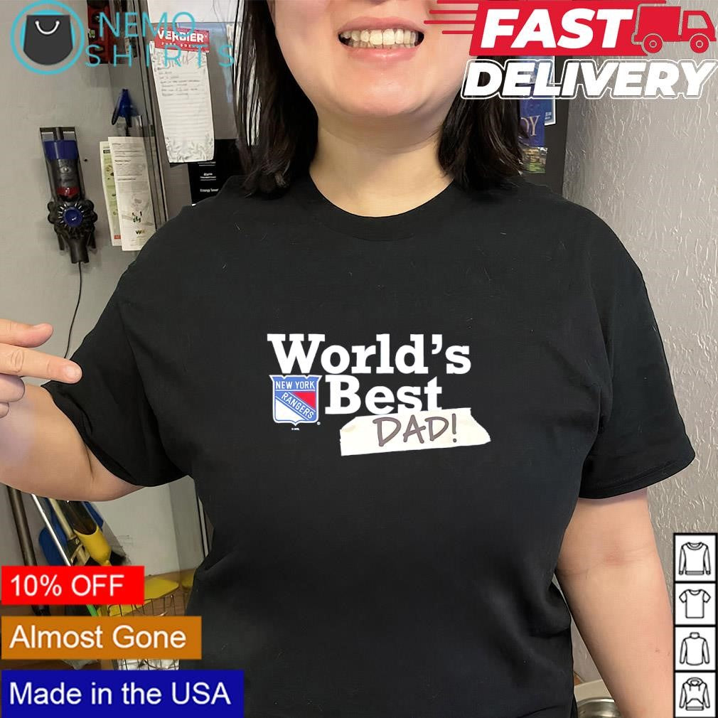 World’s Best Dad with New York Rangers logo shirt