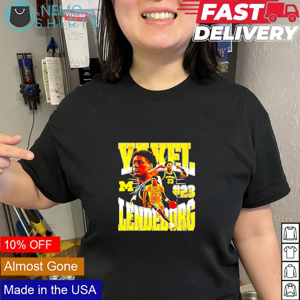 Yaxel Lendeborg 23 Michigan Wolverines basketball logo shirt