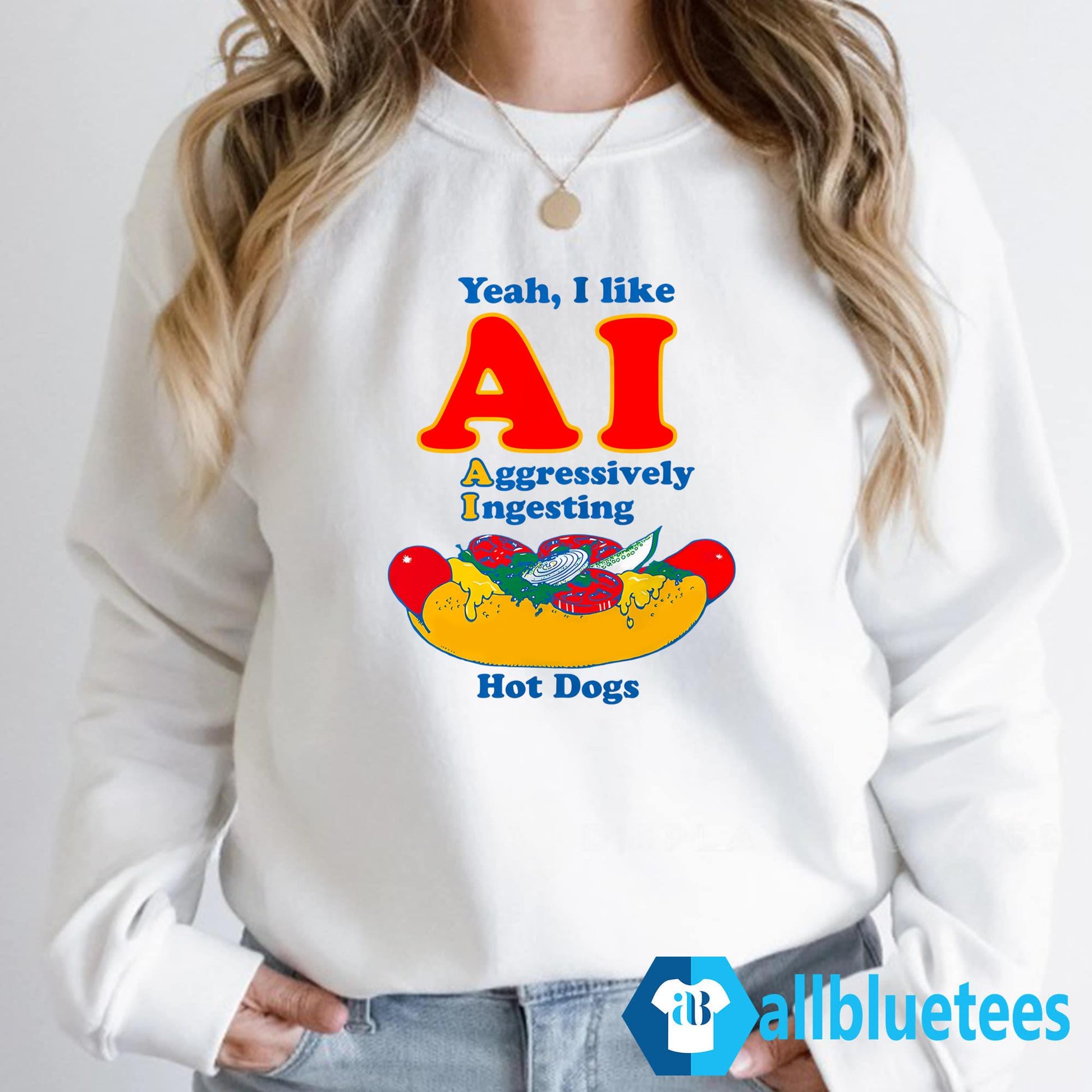 Yeah I Like AI Aggressively Ingesting Hot Dogs Shirt