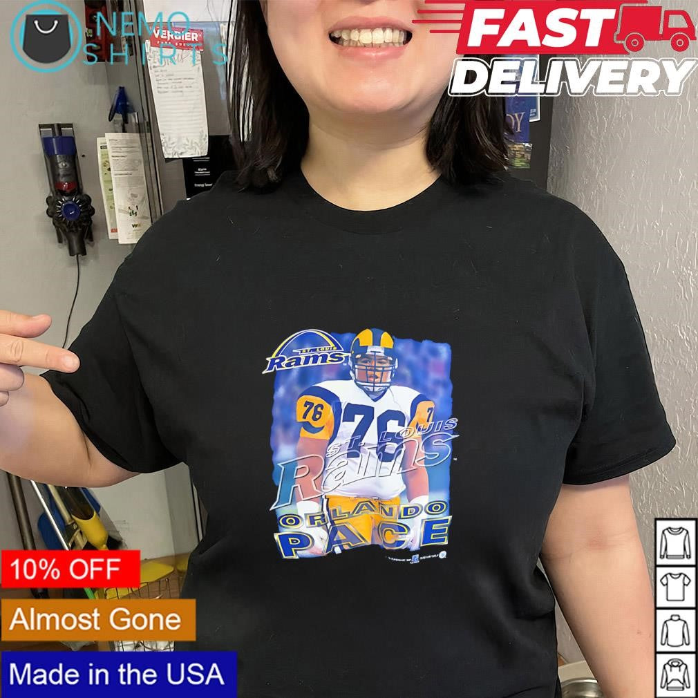 Orlando Pace St. Louis Rams Hall of Fame lineman shirt