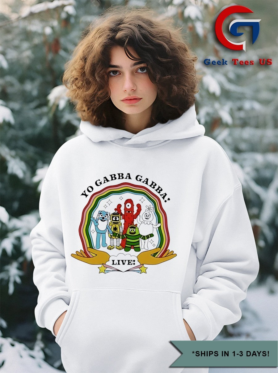 Yo gabba gabba under the rainbow ygg live shirt