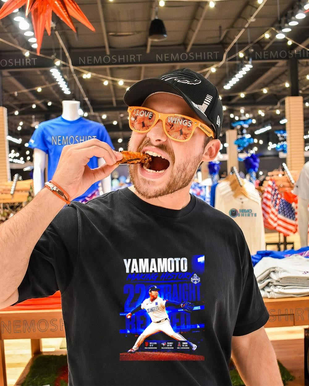 Yoshinobu Yamamoto Los Angeles Dodgers makinghistory 22 straight shirt