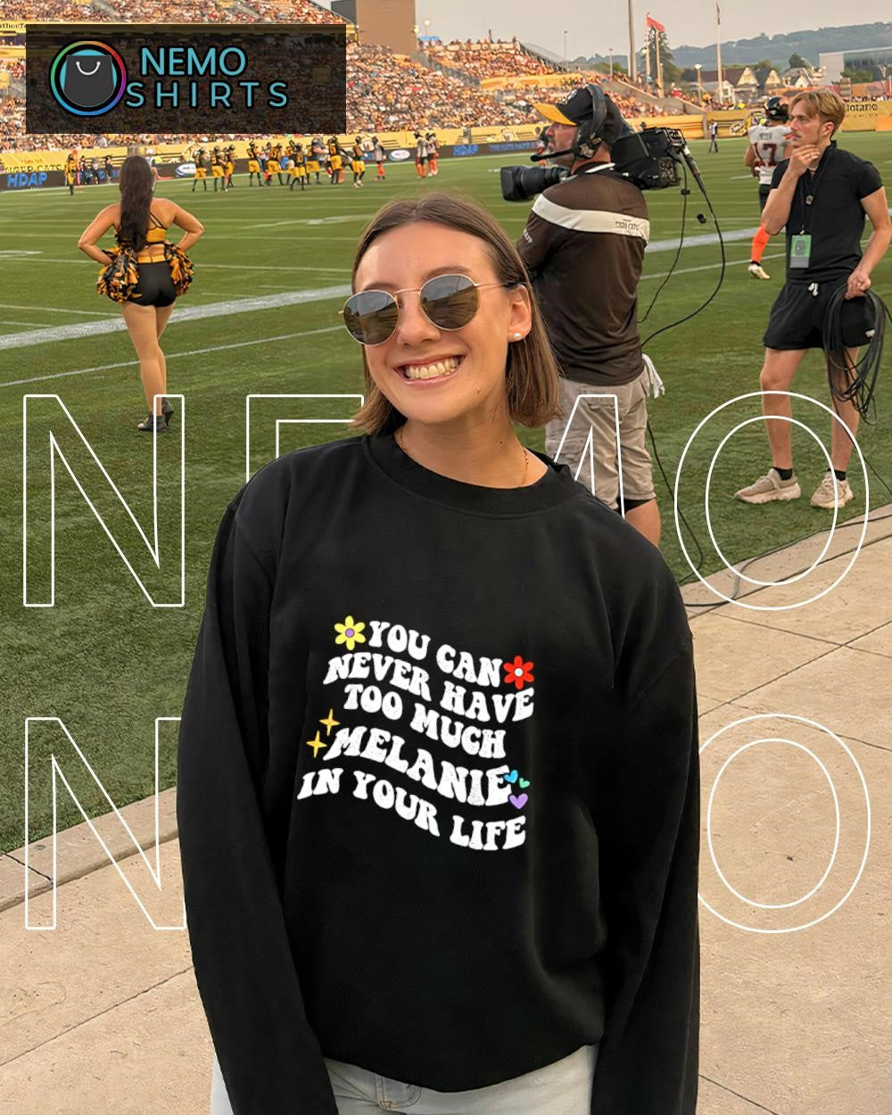 You can never have too much melanie in your life flowers and sparkles shirt