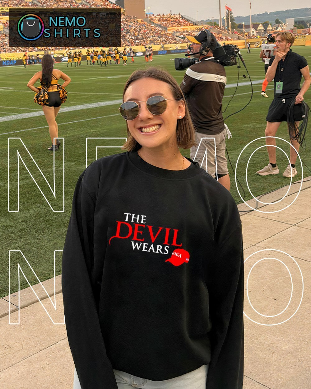 The devils wears Maga hat shirt