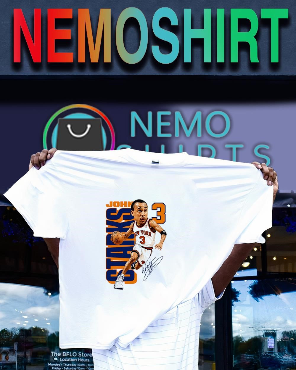 John Starks 3 New York Knicks basketball legend signature shirt