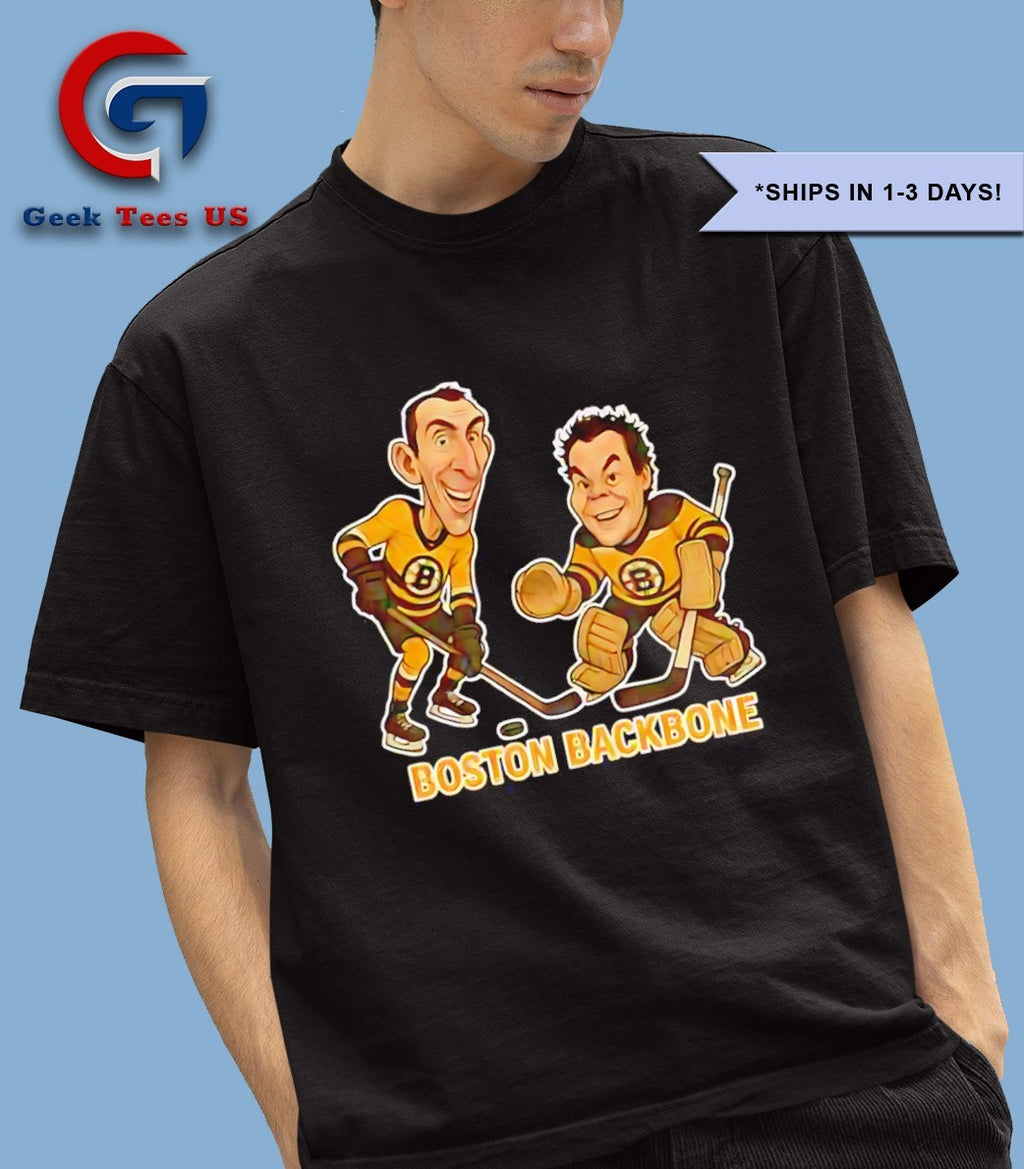 Zdeno Chara and Tuukka Rask Boston Backbone Hockey caricatures shirt