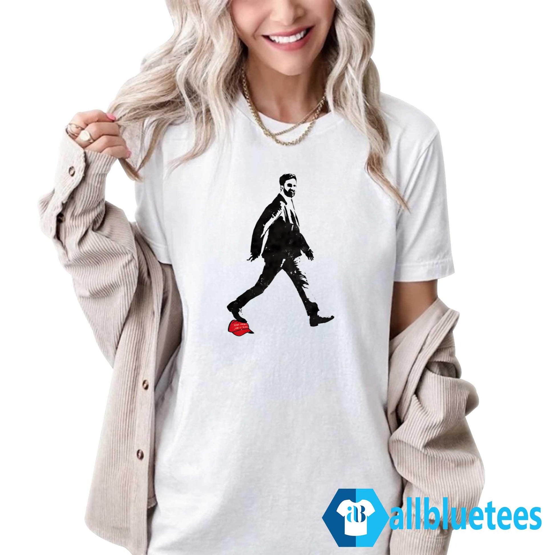 Zohran Mamdani Stepping On Red Hat Shirt