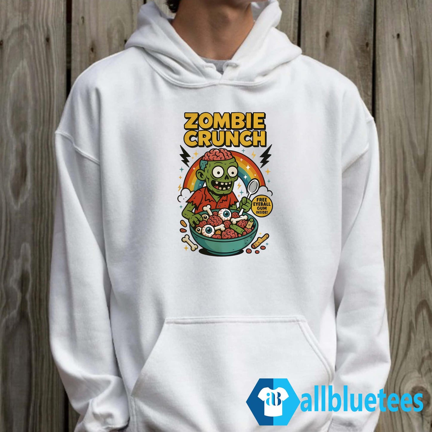 Zombie Crunch Free Eyeball Gum Inside Shirt