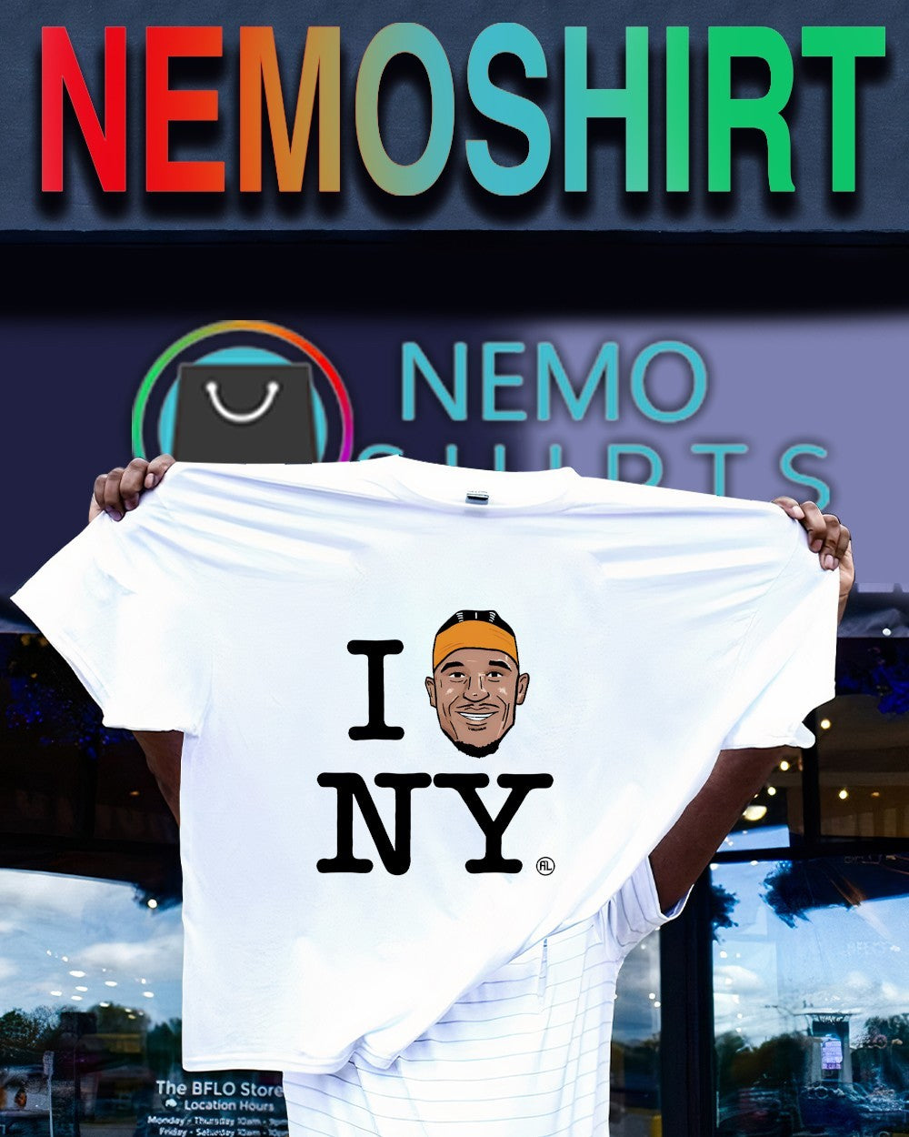 Josh Hart I love NY head graphic shirt