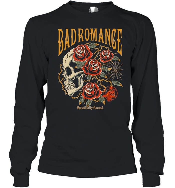 Bad Romance Beautifully Cursed Skull and Roses Gothic Tattoo Unisex T-Shirt
