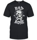 Bad To The Bone Skull Skeleton Crossbones Rock Unisex T-Shirt