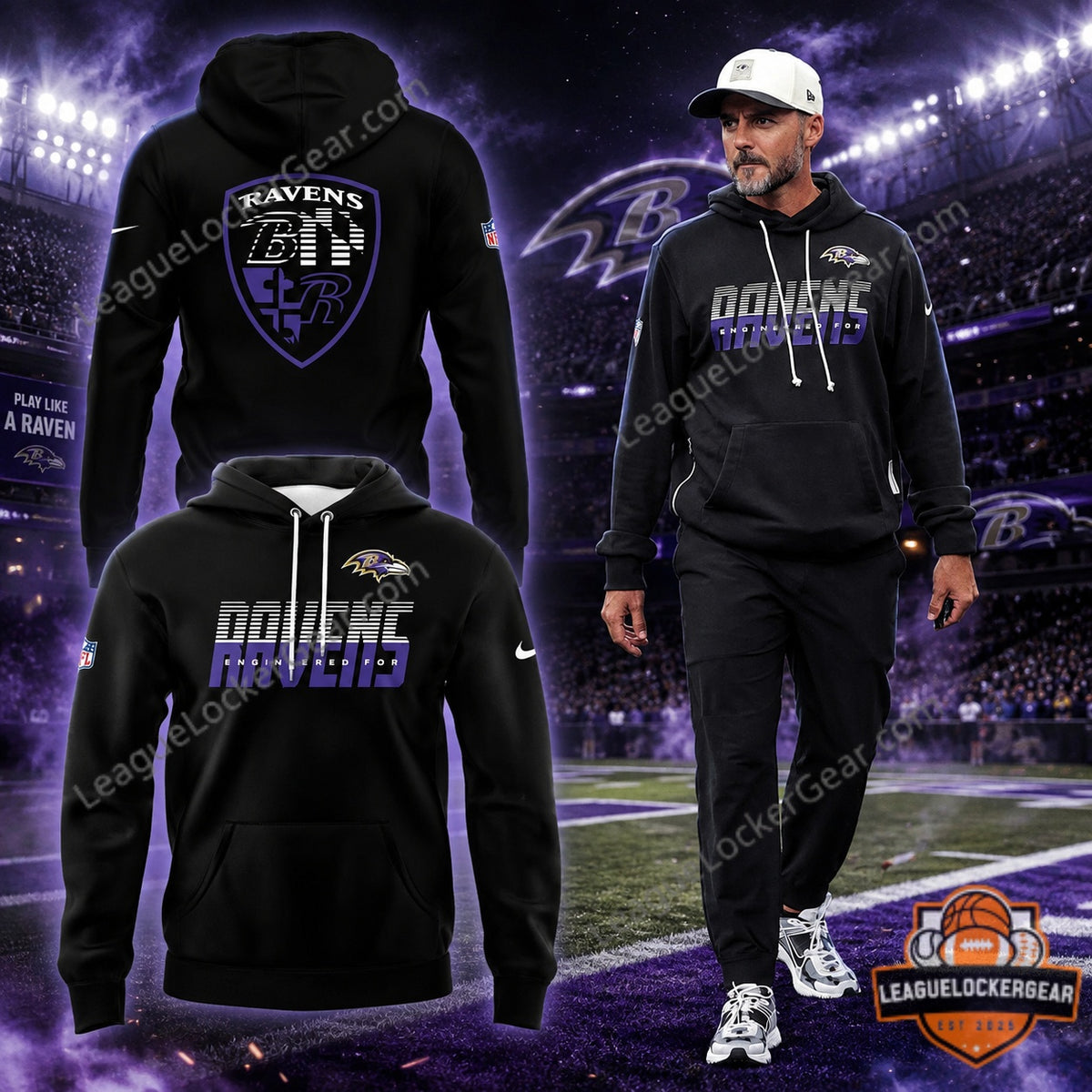 Baltimore Ravens Engineered for Ravens Hoodie