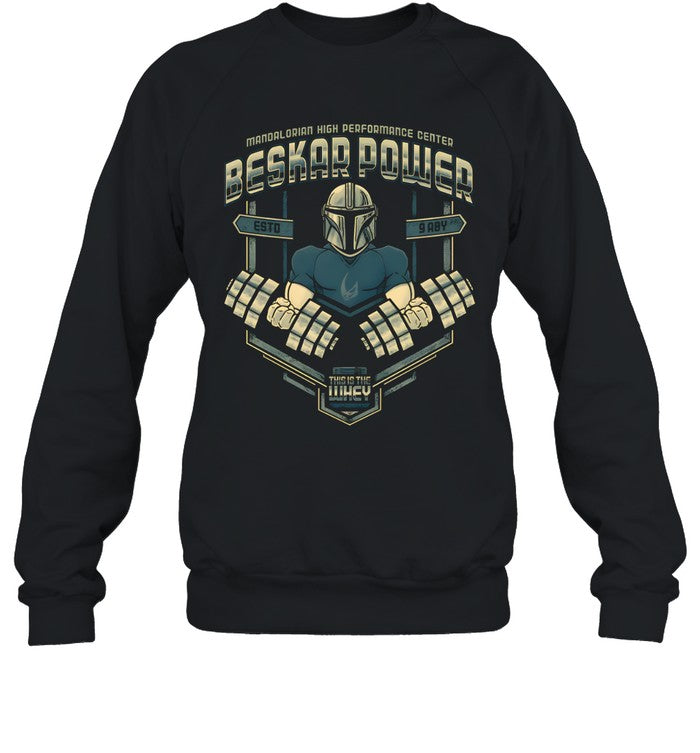 Beskar Power Mandalorian Gym Unisex T-Shirt