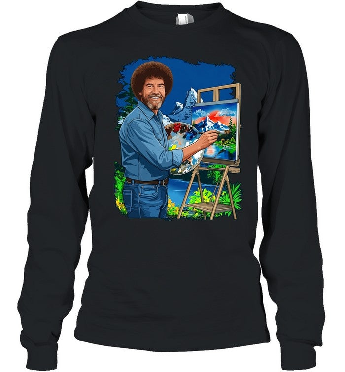 Bob Ross painting landscape painter artist Unisex T-Shirt
